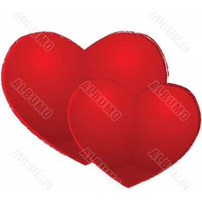 Cute vector background with vintage hearts