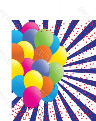 background with multicolored balloons