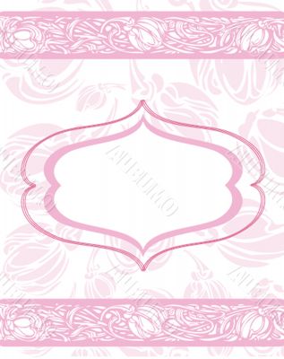Vintage vector frame on  beautiful background