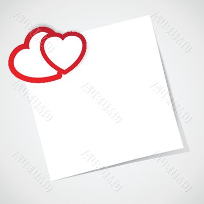 Cute vector background with vintage hearts