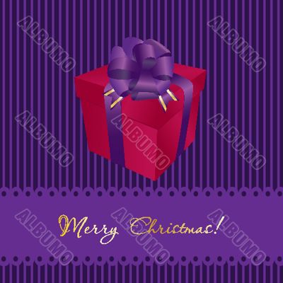 Christmas card with holiday elements.