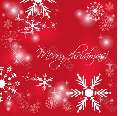 Christmas card with holiday elements.