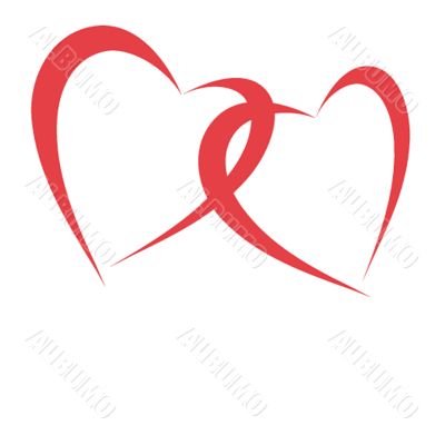 Cute vector background with vintage hearts
