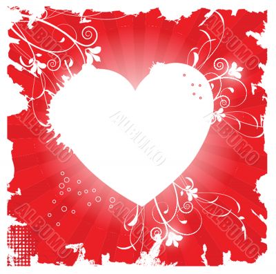 Cute vector background with vintage hearts