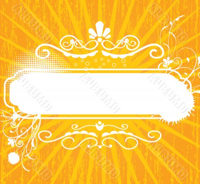 Vintage vector frame on  beautiful background