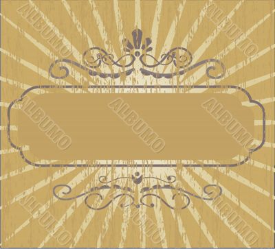 Vintage vector frame on  beautiful background