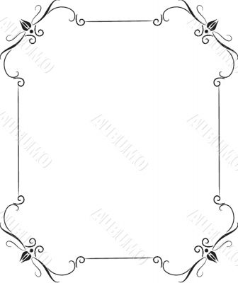 Vintage vector frame on  beautiful background