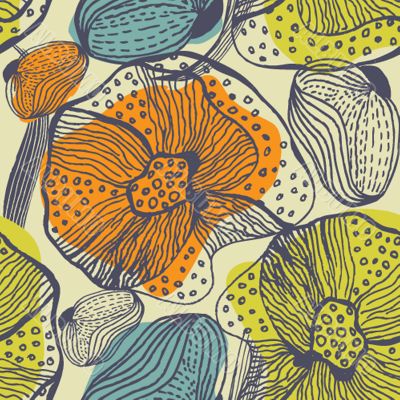 Cute floral seamless background