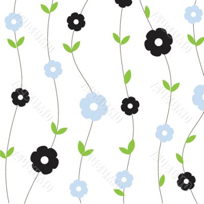 Cute floral seamless background