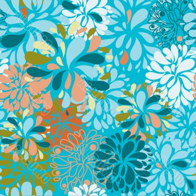 Cute floral seamless background
