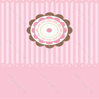 Cute vector background with small cupcake