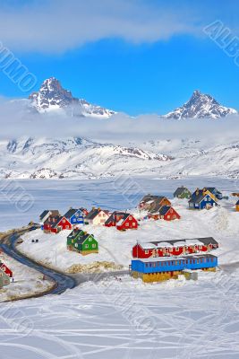 Tasiilaq  in winter time