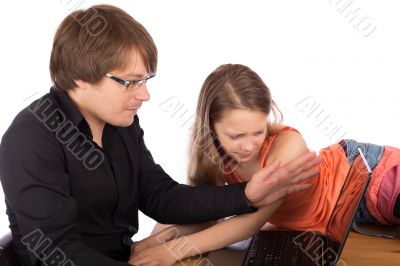 Dad hides laptop to his daughter