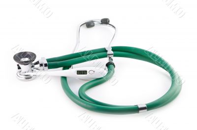 Stethoscope and thermometer 36,6