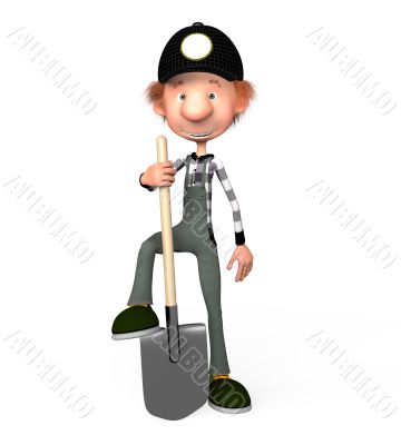 3d boy working.