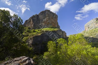 River Dulce Cliffs in Guadalajara, Spain