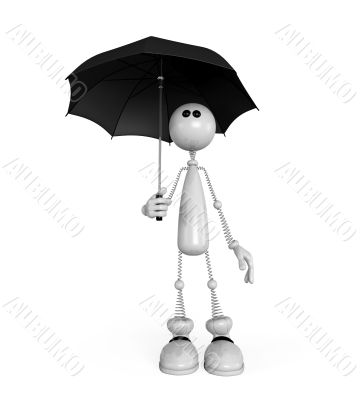 the little man with an umbrella