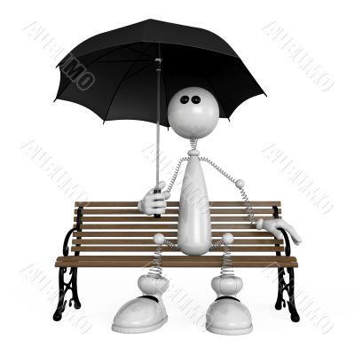 the little man with an umbrella