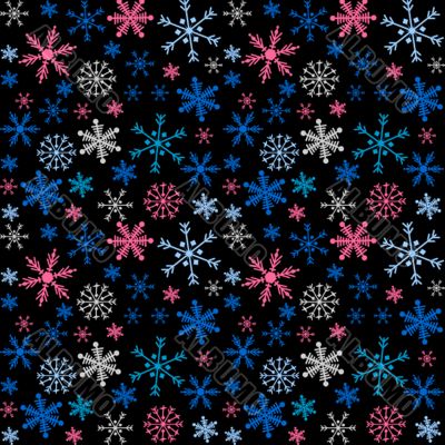 seamless pattern with snowflakes