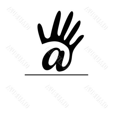 E - Hand-written alphabet isolated over the white background