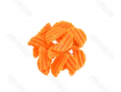  carrot slice isolated on white background