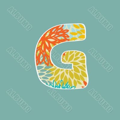 Vector illustration of abstract icons based on the letter G