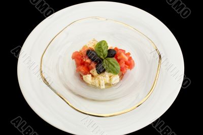 Delicious tomatoes, mozzarella tartar