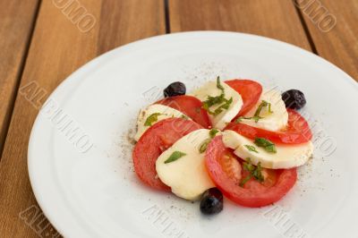 Mozzarella and tomato salad
