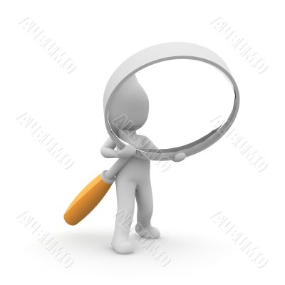 magnifying glass orange