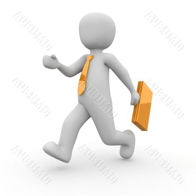 running businessman