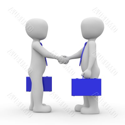 shakehands blue