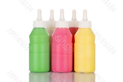 Bottles of paint