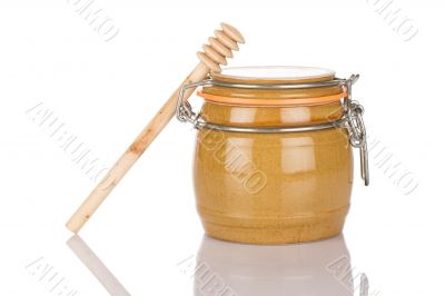 Honey pot and stick