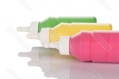 Bottles of paint