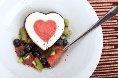 Heart ice cream