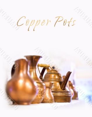 Copper pots inside a traditional house