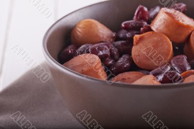 Sausage and beans