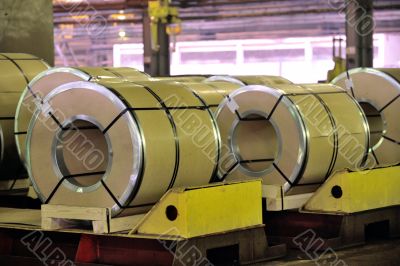 rolls of steel sheet