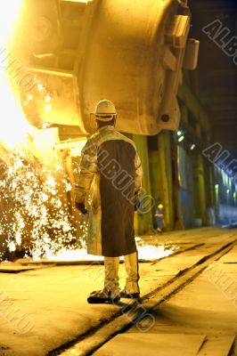 steel worker in a factory
