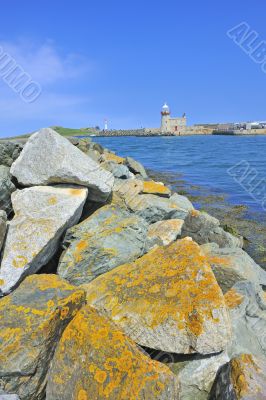 the lighthouse in howth near dublin, ireland