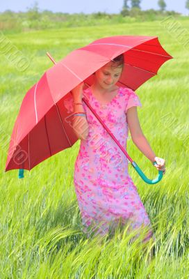 girl with umbrella 