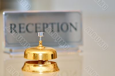 service bell on the hotel reception 
