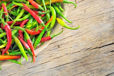 Chili Peppers in bowl 