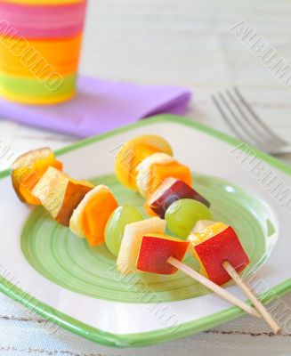 kebab fruit on stick
