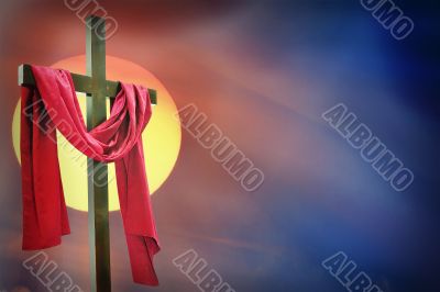 cross and sunset