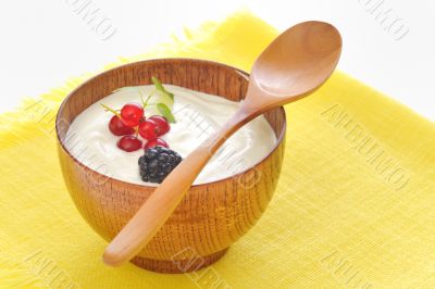 Yogurt with fruits 