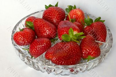 Strawberries in crystal.