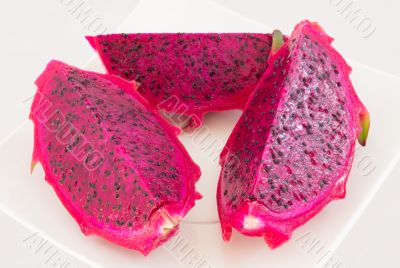 dragon fruits isolated on white background