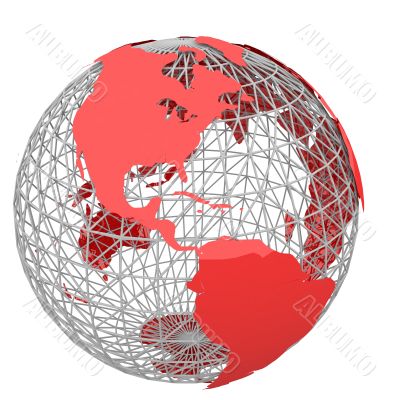 red world map