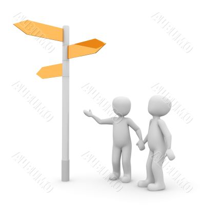 street sign orange